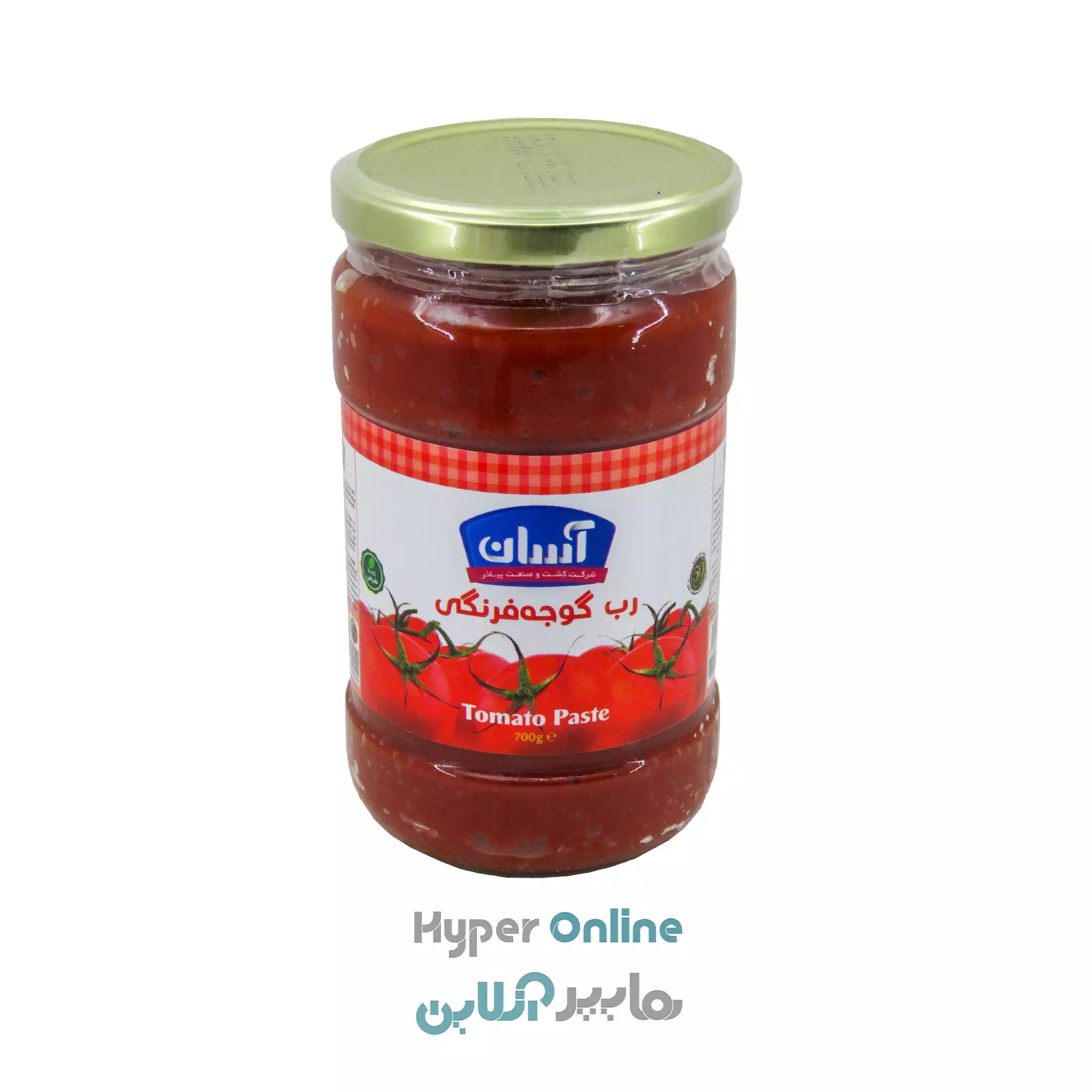 رب گوجه فرنگی شیشه 700 گرم آسان